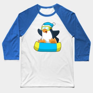 Penguin Snowboard Winter sports Baseball T-Shirt